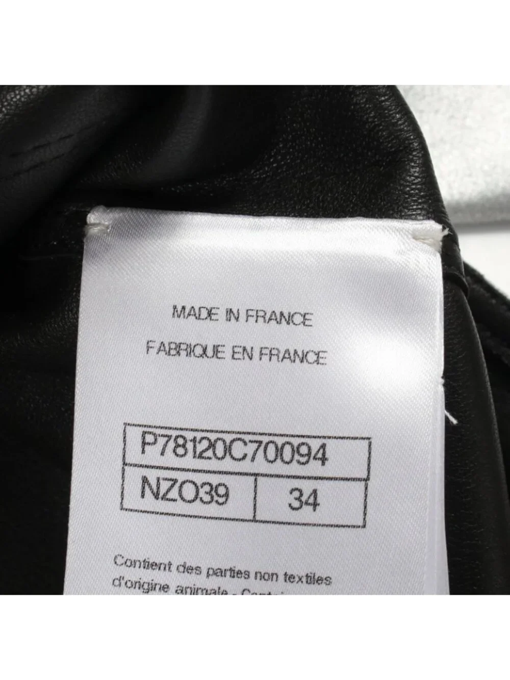 Chanel Leather Jacket CC Logo Button Metallic Cles the